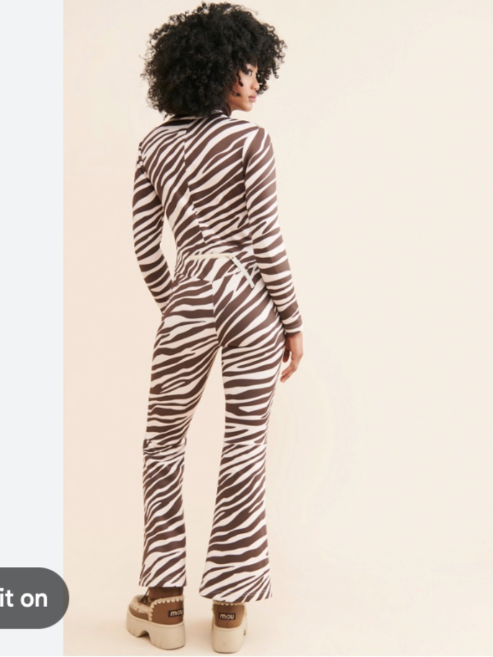 Cynthia Rowley zebra one piece ski suit Medium M - Picture 2 of 10